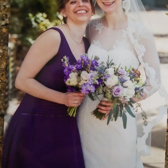 JJs house bridesmaid knee-length v-neck chiffon - Picture 4 of 4